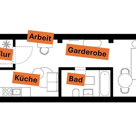 Helles Stadtloft Fuer 3 I Terrasse I 5 Min Zur Innenstadt I Barrierearm I Terrasse I 1 Schlafzimmer شقة *