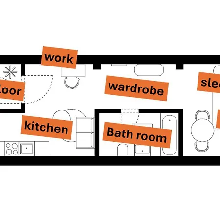 Apartamento Helles Stadtloft Fuer 3 I 43 Qm I Terrasse I 5 Min Zur Innenstadt I Barrierearm I Terrasse I 1 Schlafzimmer
